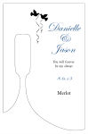 Customized Doves Bottom's Up Rectangle Wine Wedding Label 